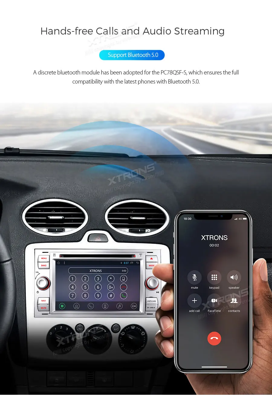 Clearance XTRONS 7" Android 8.1 Car Stereo DVD Player Radio GPS Navigation USB TPMS for FORD Focus II C-Max 2005 2006 2007 Fusion Transit 13