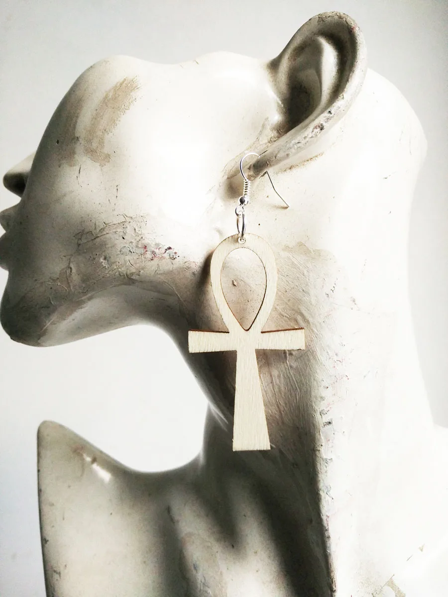 3 стиля ankh cross деревянная серьга можно смешивать дизайн WE 0002|wooden earrings|earrings stylewood