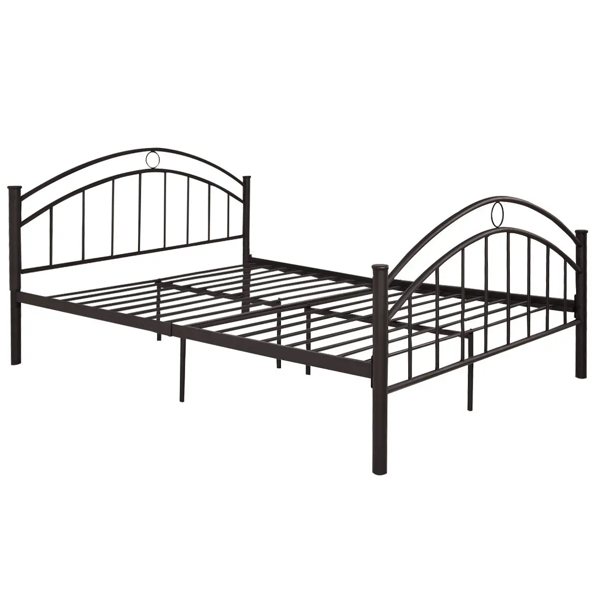 Giantex Black Queen Size Metal Steel Bed Frame Mattress Platform with Headboard Modern Bedroom Furniture HW53980+ Giantex Black Queen Size Metal Steel Bed Frame Mattress Platform with Headboard Modern Bedroom Furniture HW53980+