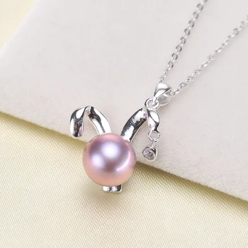 

925 Sterling Silver Pearl Pendant Hot Cheap Necklace Pendant Findings Jewelry Parts Fittings Women Accessories, 3pcs/lot