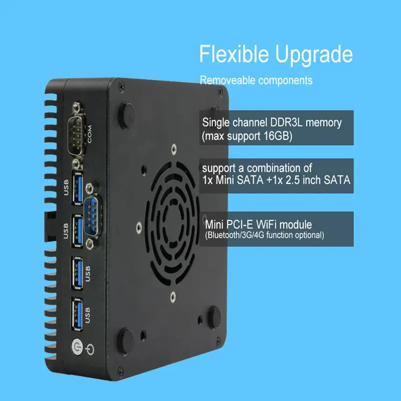 XCY мини настольный ПК Intel Celeron 2955U компактный компьютер Windows 10 Linux HDMI * 2 RS232 USB3.0 4 1000