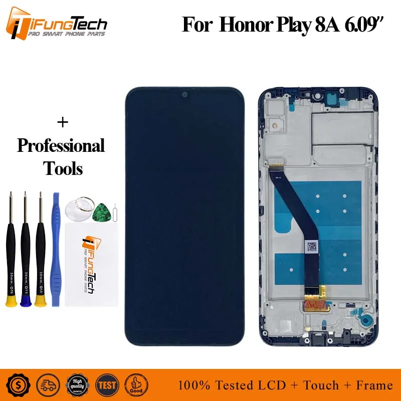 

Tested AA LCD For Huawei Honor 8A LCD Display and Touch Screen Digitizer Assembly Replacement With Tools For For Huawei Honor 8A
