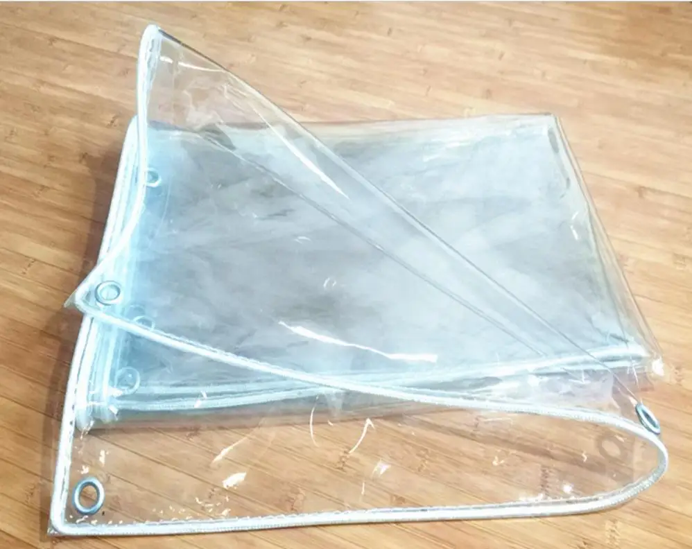 

Customize Multi-size thickness 0.5mm 550g full 100% transparent trapaulin outdoor cover,waterproof PVC cover cloth, rain tarp.