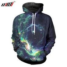 UJWI стиль хип-хоп толстовки Galaxy Space 3D принт цветная карта крутая мода осень мужская Толстовка Обычная толстовка с капюшоном 6XL