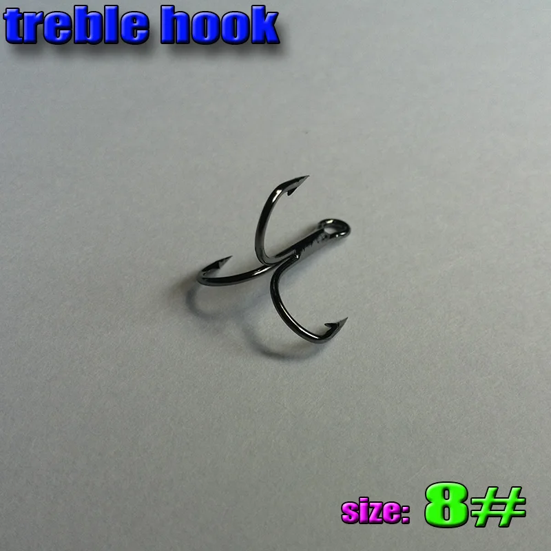 

2015NEW Hard specializing in the production of professional quality fishing treble hooks size:8# quantily 50pcs/lot
