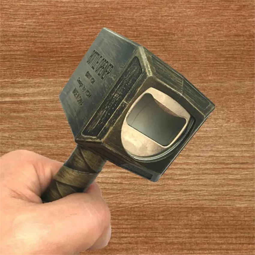 

Movie Thor Cosplay Props Metal Armor Mjolnir Creative Fancy Beer Bottle Opener