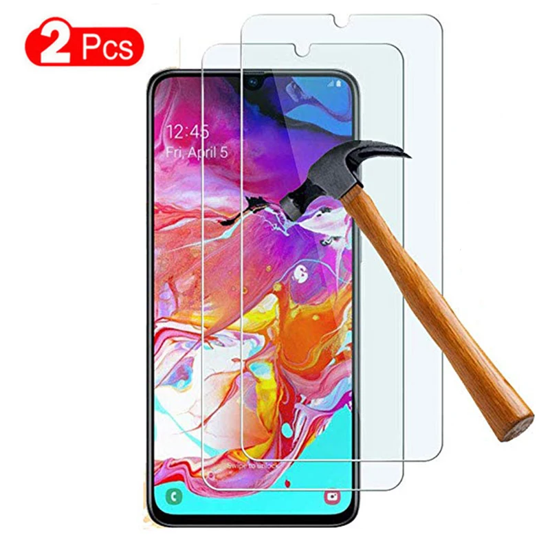 Чехол для samsung a70 a80 a90 полное покрытие закаленное стекло защита экрана защитная