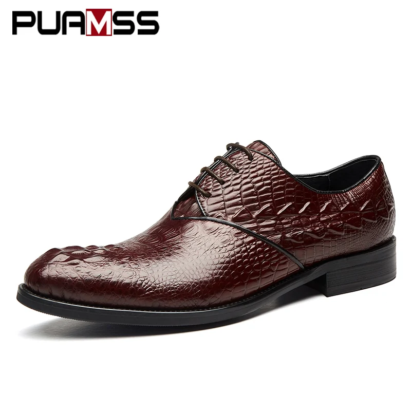 

Brand Men Shoes Top Quality Oxfords Italian Style Men Genuine Leather Formal Shoes Men Flats Leather