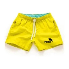 Мужские пляжные шорты с принтом Пумба летние тонкие дышащие удобные повседневные мужские шорты большого размера S-3XL