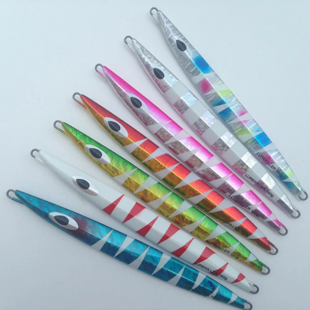 

5PCS Deep sea Glow Slow Jig Jigging Night Fishing Jigging Lure Jigbait spoon baits 160/200g/250g/300g/350g