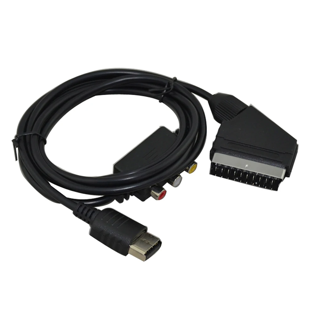 

For Sega DC broom head line cable cord RGB Scart Cable With AV Box Adapter for SEGA Dreamcast