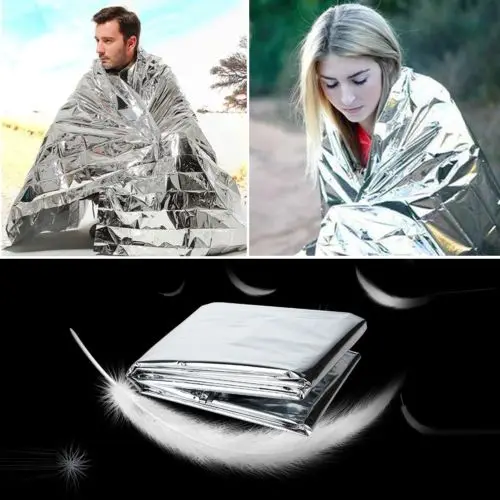 3 Pack Emergency Blankets Solar Rescue Thermal Insulating Mylar Heat Survival 