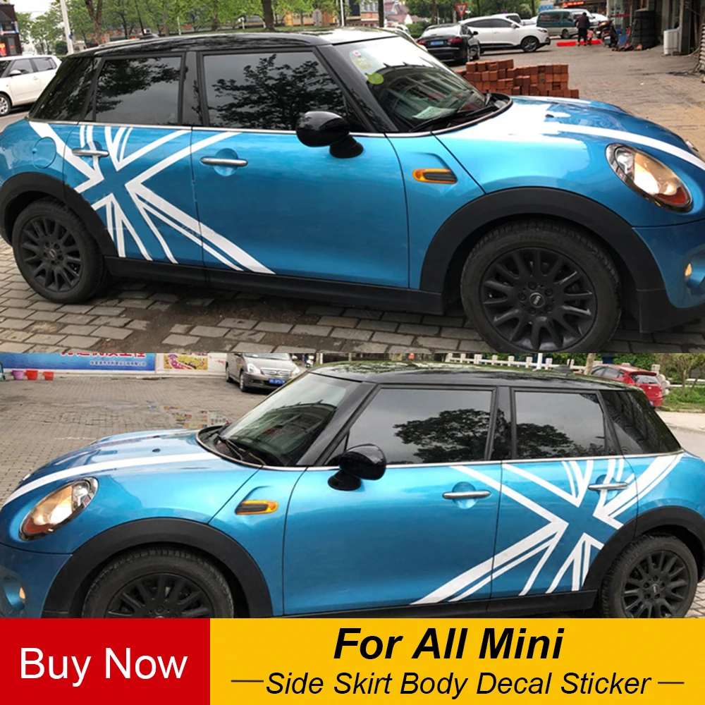 Автомобильная боковая юбка наклейки на тело наклейка флаг украшение для MINI Cooper S