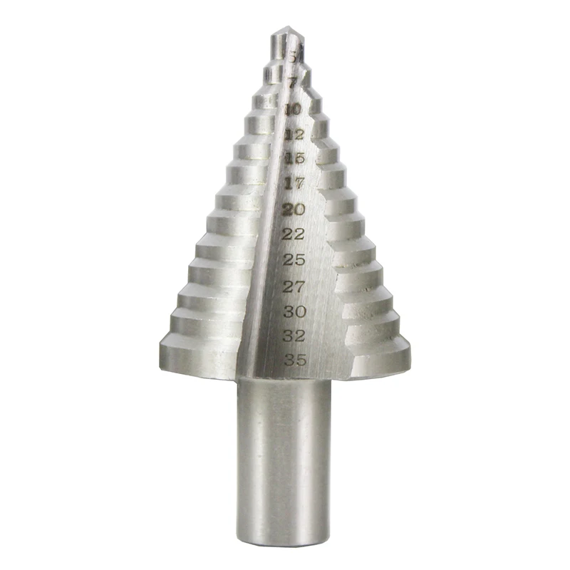

5-35mm Round Shank HSS Cone Step Drill Bit Taper Point Drill Woodworking Metal Hole Cutter