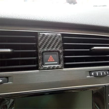 Предупреждение ющая световая кнопка из углеродного волокна наклейки для автомобиля Креативные украшения интерьерные наклейки Мода замена