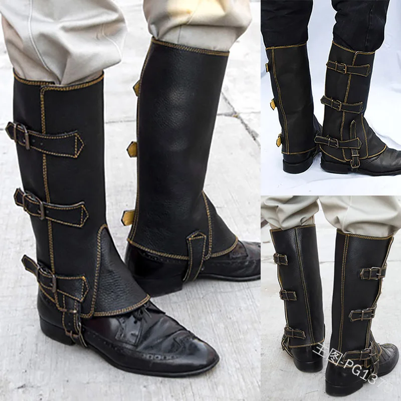 

Medieval Knight Armor Retro Warrior Samurai Cosplay Retro Shoe Set Knight Equipment Unisex Stage Props COS Foot Cover
