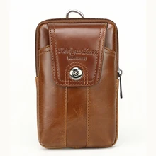 Модные брендовые Мужские поясные сумки из натуральной кожи для путешествий, поясная сумка для телефона, сумка для ремня, повседневный крючок на кошелек, сумки для мужчин