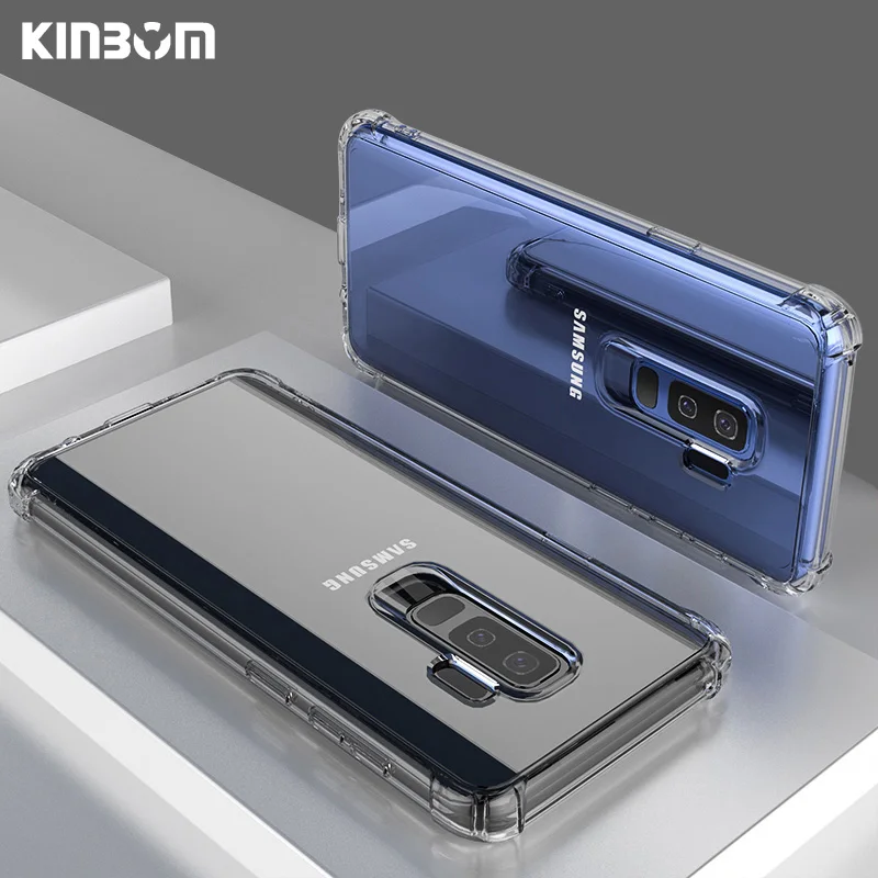 

KINBOM Airbag case for Samsung S8 S9 S10 Plus transparent protection case for Galaxy Note 9 8 S7 S10 Edge silicone phone cover