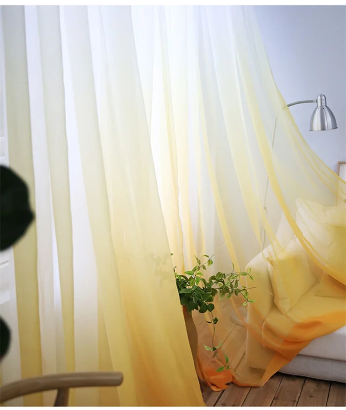 Градиентные белые оконные шторы, домашний декор, тюль, занавески для гостиной, спальни, кухни, отвесная вуаль, занавески, Cortinas P185D3 - Цвет: Color 5 Tulle