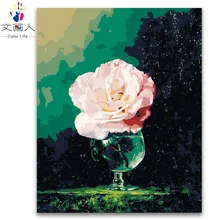 Пион ваза цветок diy Цифровая живопись маслом по номерам на холсте Аватар Искусство Благородный Классический декор стен раскраски по номерам комплекты
