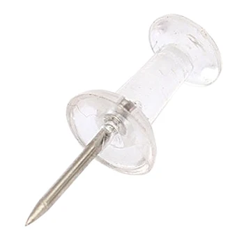 

120 x Clear Push Pins Transparent Plastic