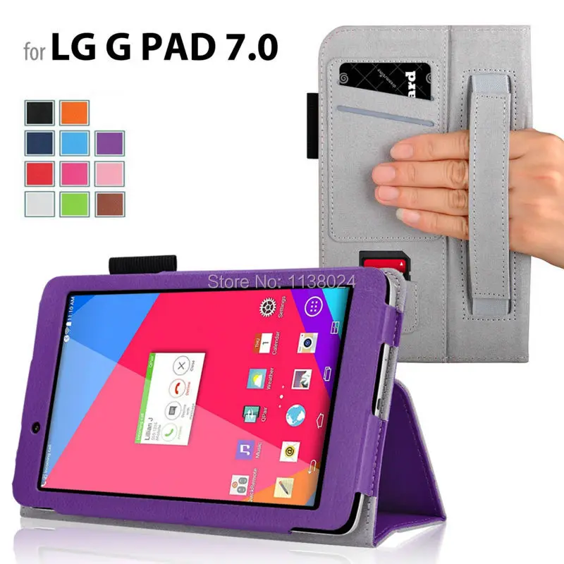 Оптовая продажа повседневная кожаный чехол для LG G Pad V400 7 дюймов Tablet бизнес Стенд