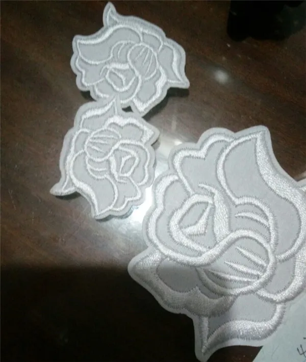 Lace Flowers Black White and Pink 3 sizes Iron on Cloth Patches - Buyers Show 8