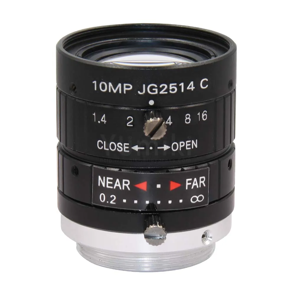Yumiki HD 10MP CCTV Камера объектив с фокусным расстоянием 25 мм F1.4 апертурой Крепление C для видеонаблюдения Камера или промышленный контроль