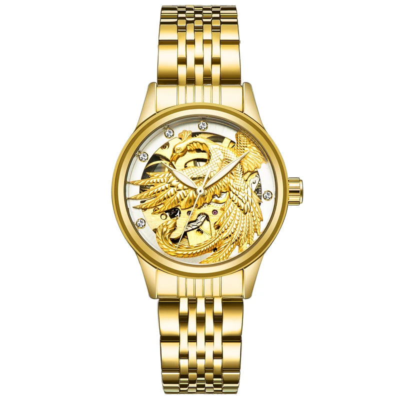 TEVISE Phoenix Women Watches Gold Luminous Automatic Self-Wind Watch Luxury Female Clock Mechanical Ladies Watches Waterproof (4)