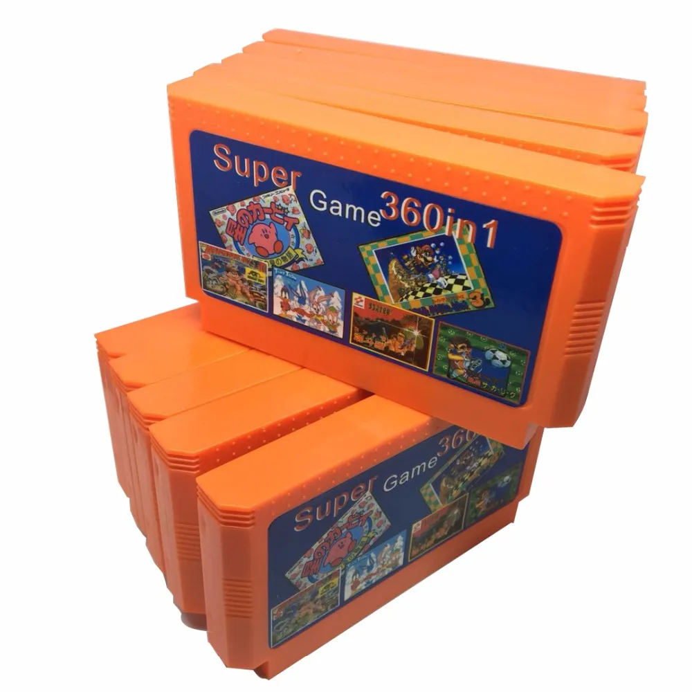 

10 PCS 360 in 1 60 Pins Game Cartridge for 8 Bit Game Console with Double Dragon1 2 3 4/Adventure Island1 2 3 4/ Snow Bros, etc.