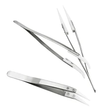 3 шт. антистатические Нержавеющая сталь керамический Пинцет Набор изогнутый прямой наконечник прецизионный Пинцет изолированный термостойкий ручной инструмент