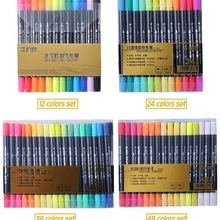 STA 3110, 80 цветов, двухсторонняя водорастворимость, Цветная кисть, маркер, каллиграфия, эскиз, ручка для рисования, Дизайнерские товары для рукоделия