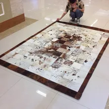 Модный ковер из натуральной воловьей кожи, дешевые Тряпичные ковры