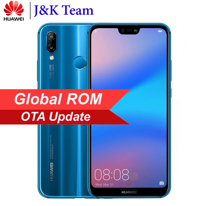 Смартфон huawei P20 Lite Nova 3e 128 GB мобильный телефон Лицо ID 5 84 &quotэкран Android 8 0 3000 mAh OTA