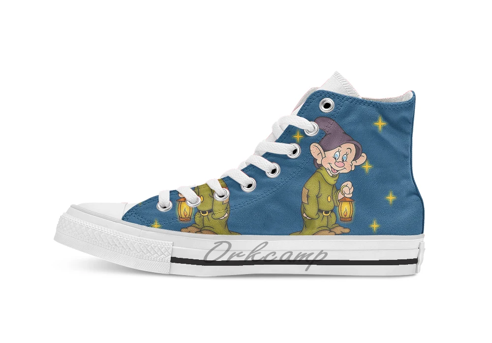 

Dopey Lantern Unisex High Top Canvas flat Casual Custom shoes Drop Shipping