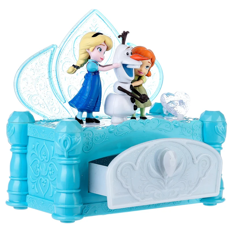 Disney замороженная музыкальная шкатулка disney Принцесса Эльза Анна Олаф фигурки Модель disney ювелирные изделия игрушка для маленьких детей девочек подарок на день рождения