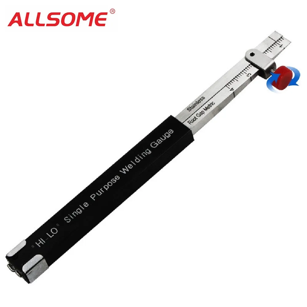 

ALLSOME Welding Inspection Scale Small Height Gauge HI-LO Dedicated Internal Welding Ruler Metric Size HT1966