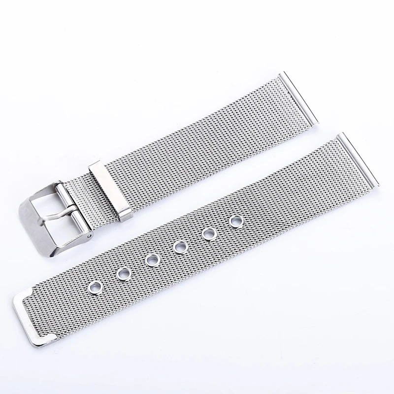 

New Watch Strap For Women Men Watch Band 20mm Silver Gold Buckle bracelet Mesh Stainless Steel watchband Relojes Hombre