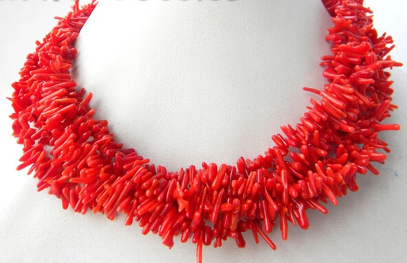 

Hot sale Amazing 18'' 7MM 5Strands Dendritic Coral Necklace