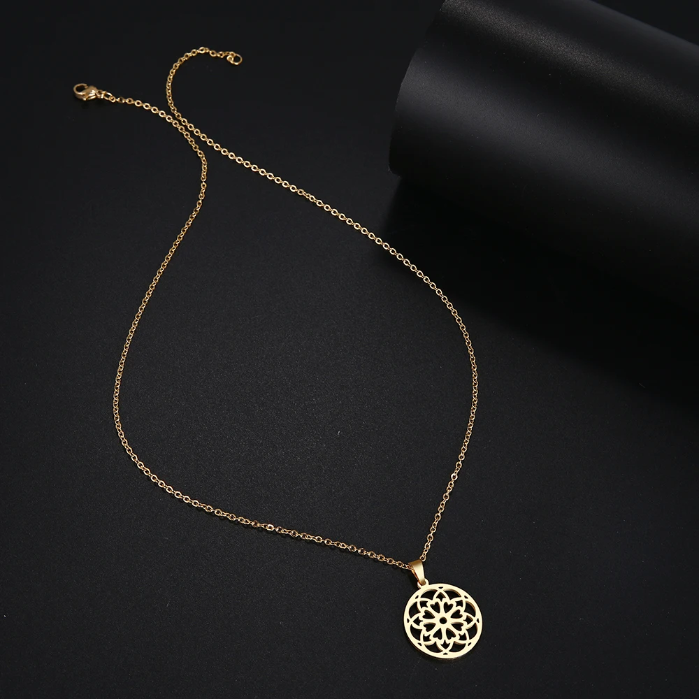 DOTIFI, ожерелье из нержавеющей стали для женщин и мужчин, красивое ожерелье с подвеской золотистого и серебристого цвета, украшение для помолвки
