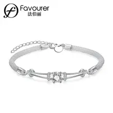 Роскошные модные дизайн бренда из посеребренной женский шарм кубический циркон Ювелирные изделия из кристаллов браслет из бисера