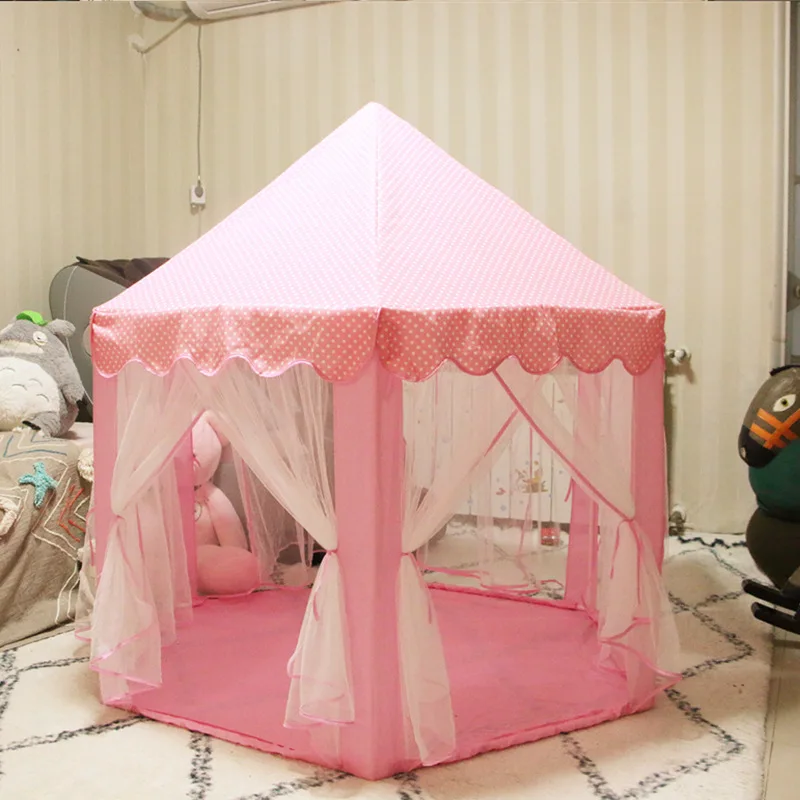 Tenda ao ar Menina Princesa Castelo Tendas Dobrável Playhouse Bola Casa Crianças Jogando Brinquedo Dormir Livre Indoor Tenda Portátil Y40 8 Esporte e Lazer