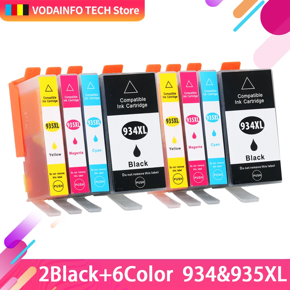 Сменный картридж QSYRAINBOW для принтера hp 934 935 934xl 935xl Officejet Pro 6830 6230 6815 6812|Чернильные