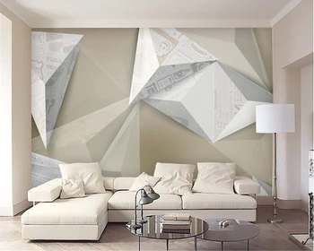 

beibehang Fashion personality wallpaper 3d hexagon mosaic modern minimalist geometric TV background wallpaper home decoration