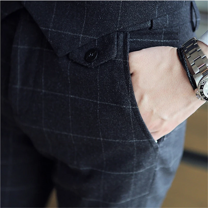 men dress pant Slim design mens trousers Business Casual pants men Asia size 29 30 31 32 33 34 35