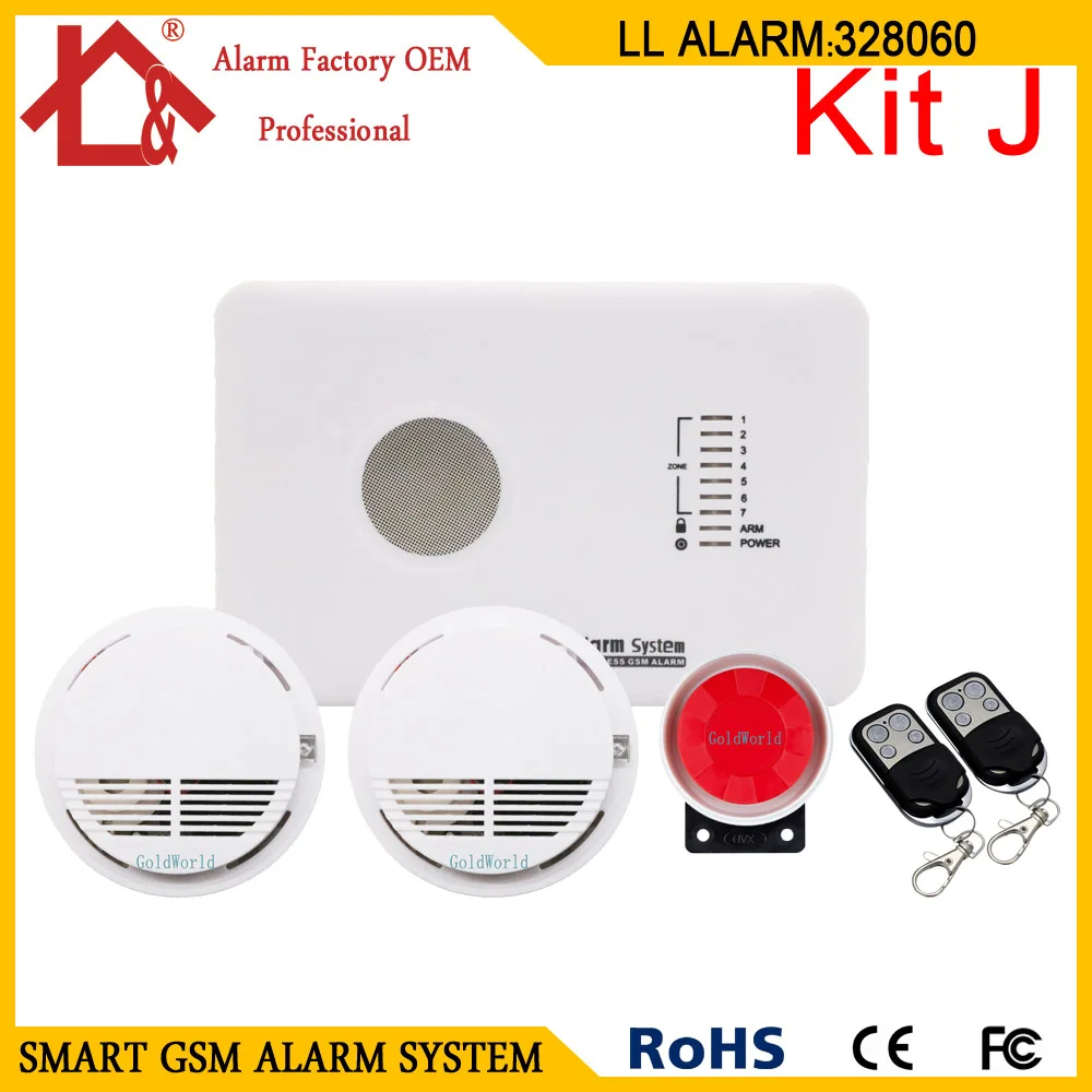 

App Smart Security GSM Alarm Systems With Fire Smoke Accessories