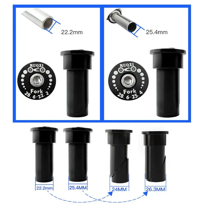 1 Набор 22,2/25,4 мм Складная Велосипедная вилка с сердечником, складная подвесная головка с отек, подъемная головка с расширительным сердечником