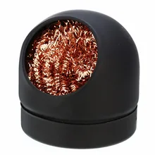 1 шт. очиститель припоя проволока из нержавеющей стали губка с пластиковой сварки паяльник наконечник очиститель шариковый держатель