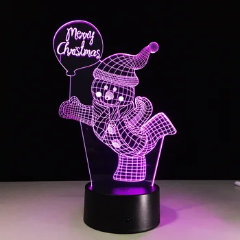 

Christmas snowman touch 7 color 3D night lamp creative lamp energy saving LED illusion lamp 346