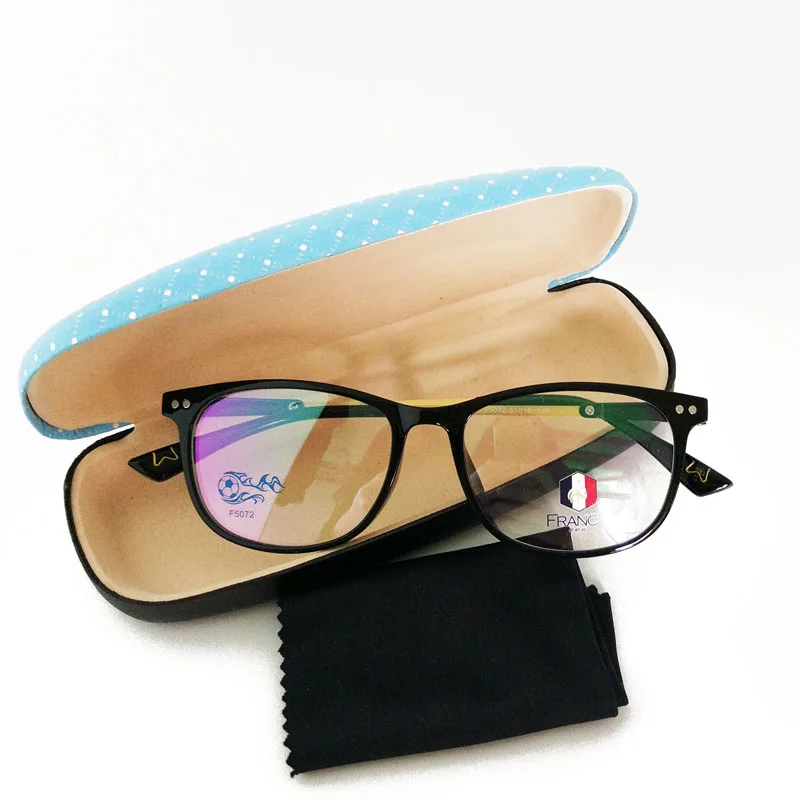 Daoying Мода женские очки кошачьи глаза стильные оптические очки оправа для женщин - Цвет оправы: black with case